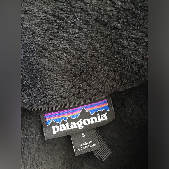 🏔Patagonia Snap T Fleece Pullover Size Small Black - Picture 7 of 9